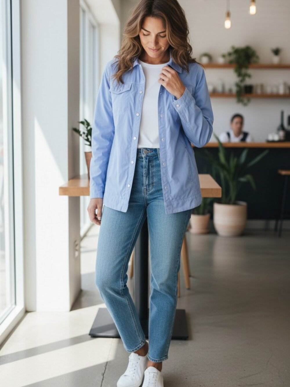 Fresh Produce Cotton Snap Front back buckle Jacket size S  Pockets